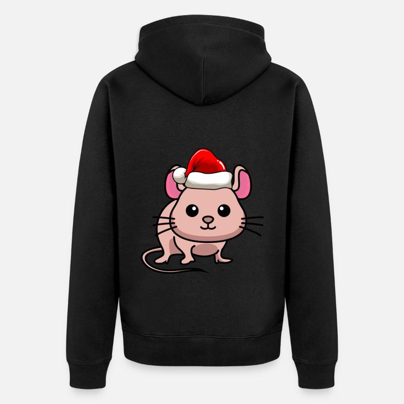 Souris BD Noël - Veste à capuche bio Premium Unisexe - noir
