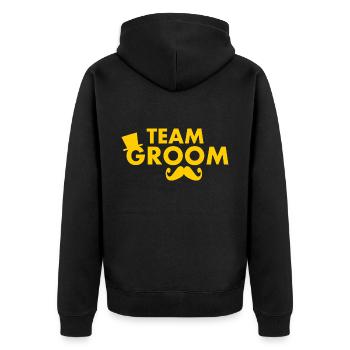 Team groom - Veste à capuche bio Premium Unisexe - noir - Dos - Nico (187cm)