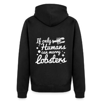 Homard de la mer - Veste à capuche bio Premium Unisexe - noir - Dos - Nico (187cm)