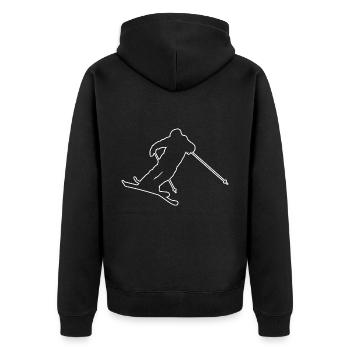 Slopestyle Femmes Saut à ski acrobatique - Veste à capuche bio Premium Unisexe - noir - Dos - Nico (187cm)