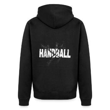 Handball Splash Grunge Handball Player Handball Player - Veste à capuche bio Premium Unisexe - noir - Dos - Nico (187cm)