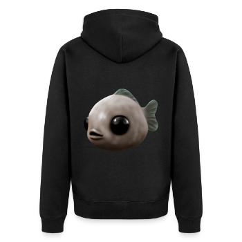 Petit gros poisson - Veste à capuche bio Premium Unisexe - noir - Dos - Nico (187cm)