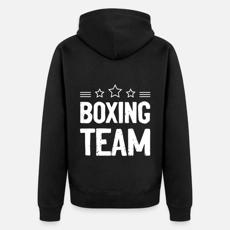 Équipe de boxe - Veste à capuche bio Premium Unisexe - noir