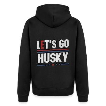Allons-y Husky - Veste à capuche bio Premium Unisexe - noir - Dos - Nico (187cm)