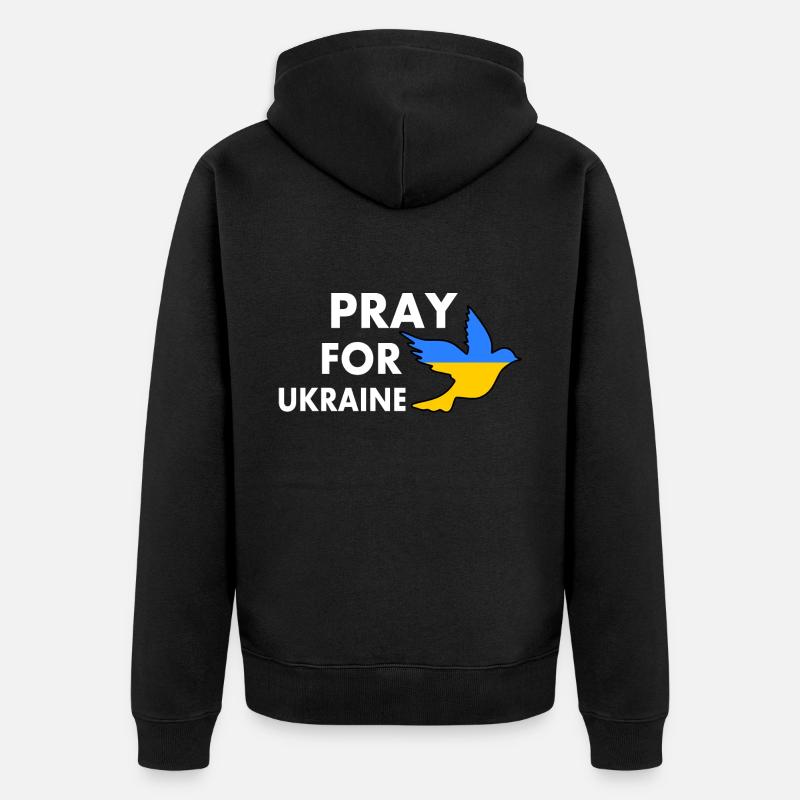 Pray for ukraine - Veste à capuche bio Premium Unisexe - noir