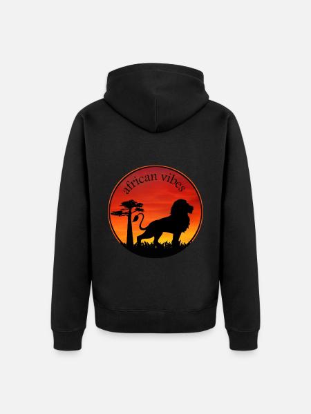 Leo 1 - Unisex Premium Organic Zip Hoodie - black