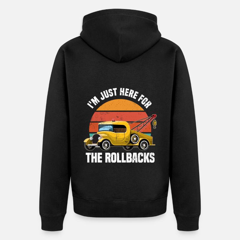 Abschleppwagen | Abschlepper Auto Panne Geschenke - Unisex Premium Bio Zip Hoodie - Schwarz