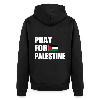 Pray for palestine - Veste à capuche bio Premium Unisexe - noir - Dos - Nico (187cm)