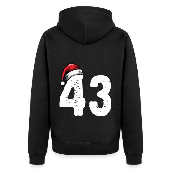 43 Numéro Noël - Veste à capuche bio Premium Unisexe - noir - Dos - Nico (187cm)