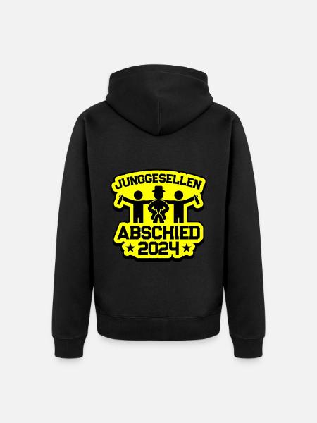 Junggesellenabschied 2024 - Unisex Premium Bio Zip Hoodie - Schwarz