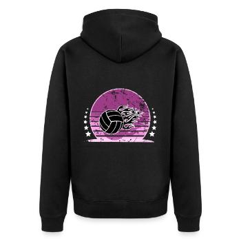 Volley-ball - Veste à capuche bio Premium Unisexe - noir - Dos - Nico (187cm)