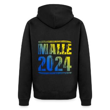 Malle 2024 Vacances colorées - Veste à capuche bio Premium Unisexe - noir - Dos - Nico (187cm)