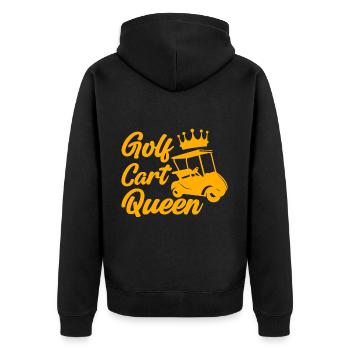 Voiturette de golf Queen 4 - Veste à capuche bio Premium Unisexe - noir - Dos - Nico (187cm)