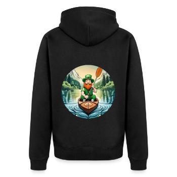 Kayak Trèfle de la Saint-Patrick - Veste à capuche bio Premium Unisexe - noir - Dos - Nico (187cm)