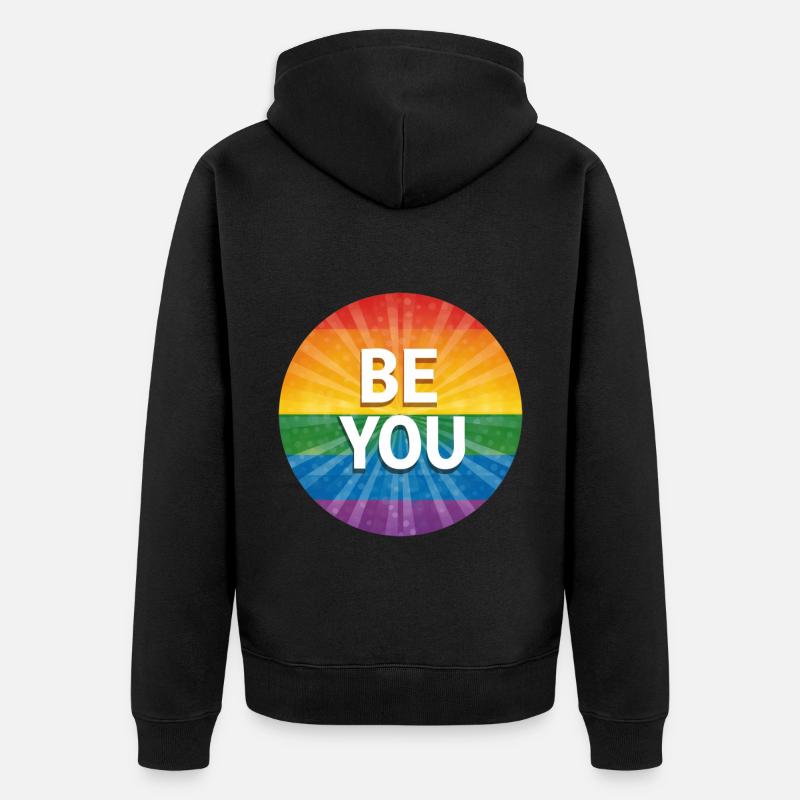 LGBTQ Soyez vous - Veste à capuche bio Premium Unisexe - noir