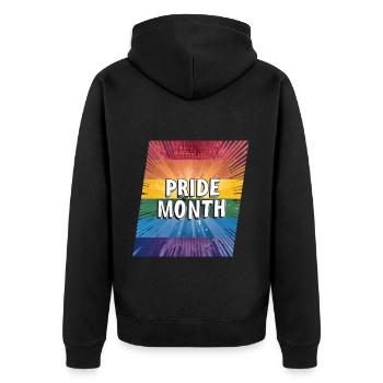 Mois de la fierté LGBTQ - Veste à capuche bio Premium Unisexe - noir - Dos - Nico (187cm)