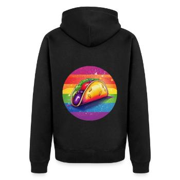 LGBTQ Taco - Veste à capuche bio Premium Unisexe - noir - Dos - Nico (187cm)
