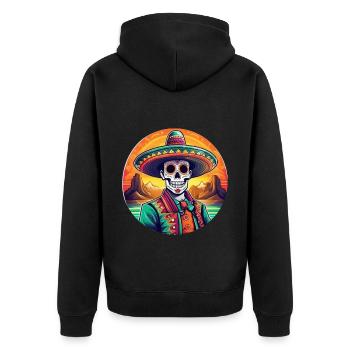 5 de Mayo Party Drinko de Mayo Sugar Skull Sombr - Unisex Premium Organic Zip Hoodie - black - Back - Nico (187cm)