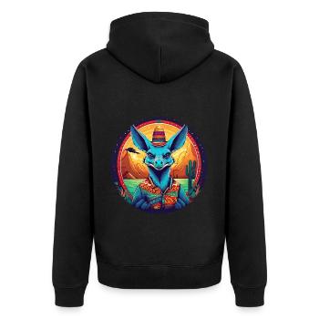5 de Mayo Party Drinko de Mayo Chupacabra - Unisex Premium Organic Zip Hoodie - black - Back - Nico (187cm)