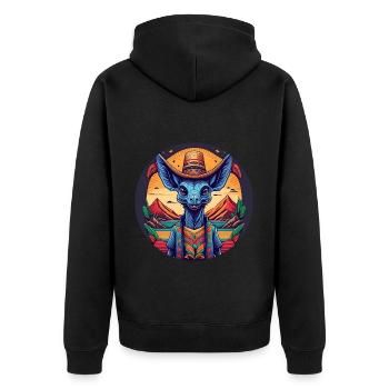 5 de Mayo Party Drinko de Mayo Chupacabra - Unisex Premium Organic Zip Hoodie - black - Back - Nico (187cm)