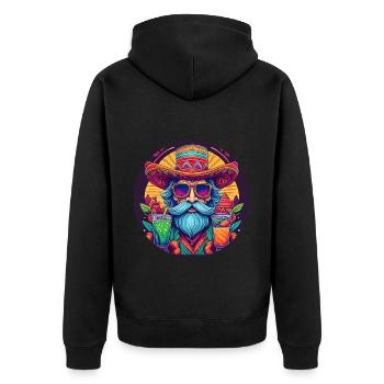 5 de Mayo Party Drinko de Mayo Mexican Hipst - Unisex Premium Organic Zip Hoodie - black - Back - Nico (187cm)