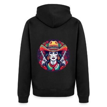 5 de Mayo Party Drinko de Mayo Bandita - Unisex Premium Organic Zip Hoodie - black - Back - Nico (187cm)