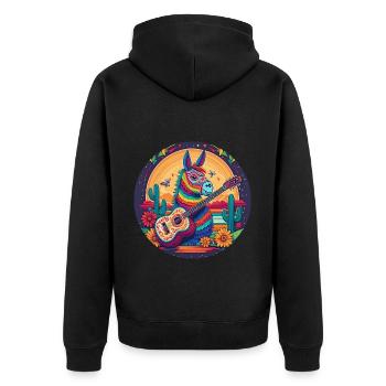 5 de Mayo Party Drinko de Mayo Pinata - Unisex Premium Bio Zip Hoodie - Schwarz - Hinten - Nico (187cm)