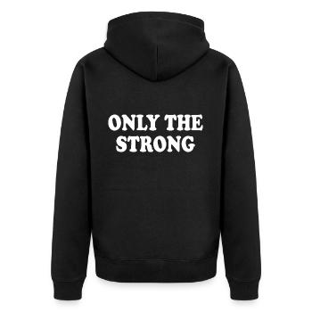 only the strong - Veste à capuche bio Premium Unisexe - noir - Dos - Nico (187cm)