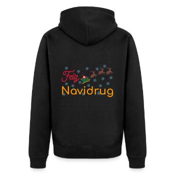 Pharmacie Feliz Navidrug Noël - Veste à capuche bio Premium Unisexe - noir - Dos - Nico (187cm)