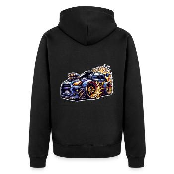 Voiture de sport tuning voiture - Veste à capuche bio Premium Unisexe - noir - Dos - Nico (187cm)