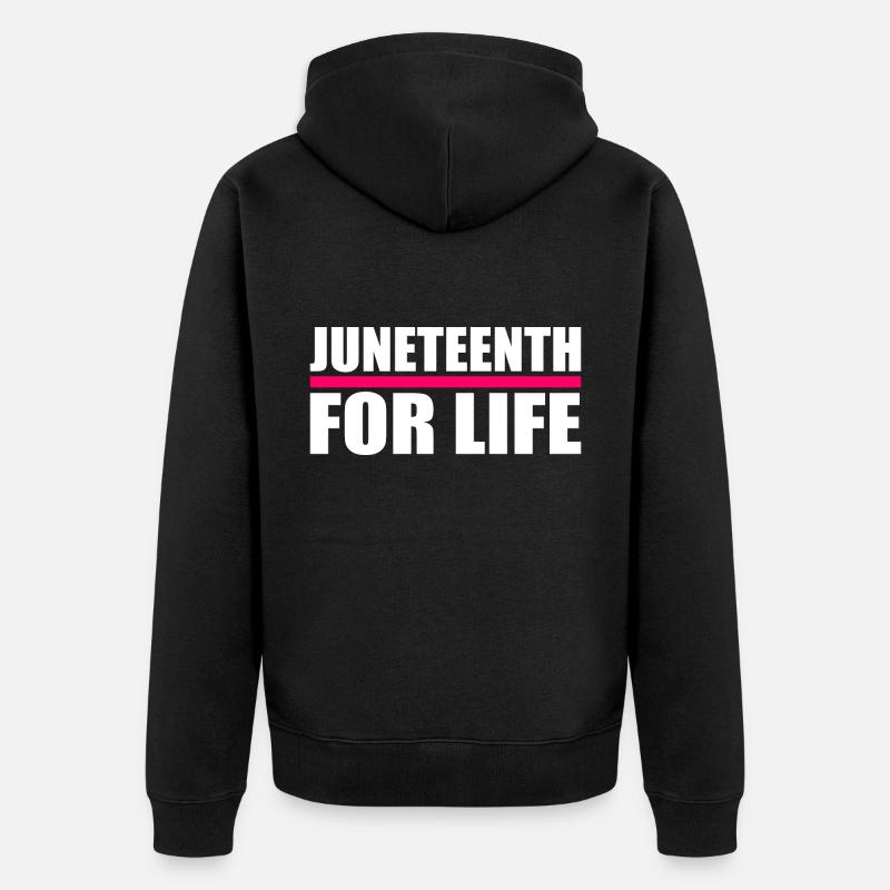 juneteenth - Veste à capuche bio Premium Unisexe - noir