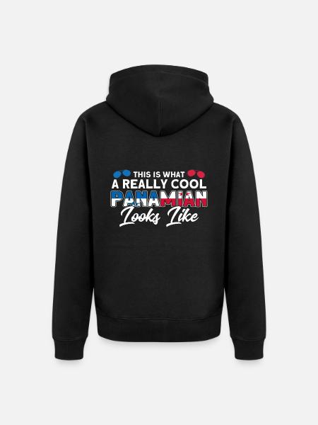 Panamanian Flag Panamanian Roots gift - Unisex Premium Organic Zip Hoodie - black