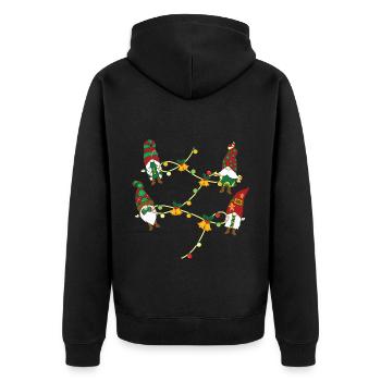 Noël Noël Gnomies - Veste à capuche bio Premium Unisexe - noir - Dos - Nico (187cm)