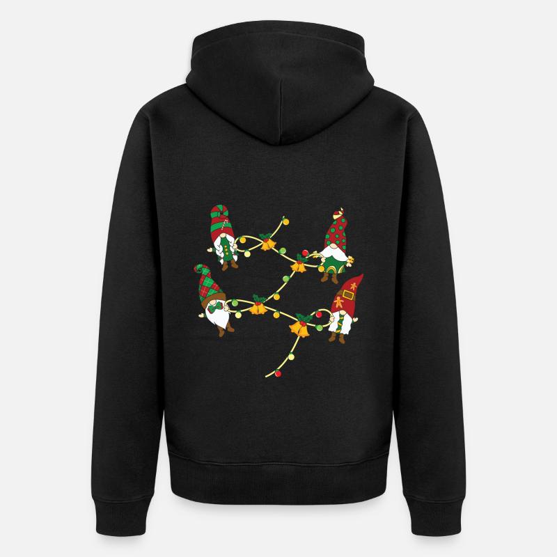 Noël Noël Gnomies - Veste à capuche bio Premium Unisexe - noir