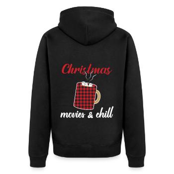 Cadeaux de Noël Noël - Veste à capuche bio Premium Unisexe - noir - Dos - Nico (187cm)