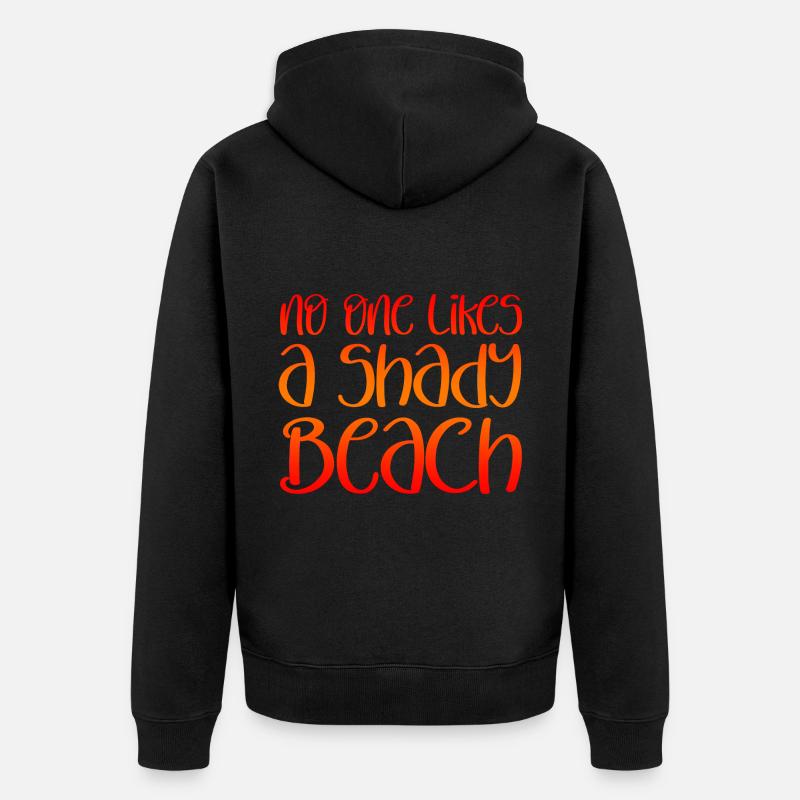 Personne n’aime une plage ombragée - Veste à capuche bio Premium Unisexe - noir