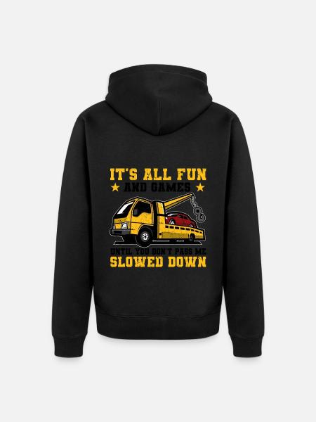 Abschleppwagen | Abschlepper Auto Panne Geschenke - Unisex Premium Bio Zip Hoodie - Schwarz