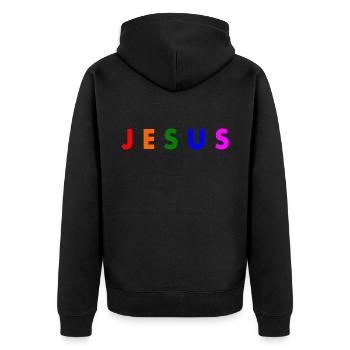 Jesus - Veste à capuche bio Premium Unisexe - noir - Dos - Nico (187cm)