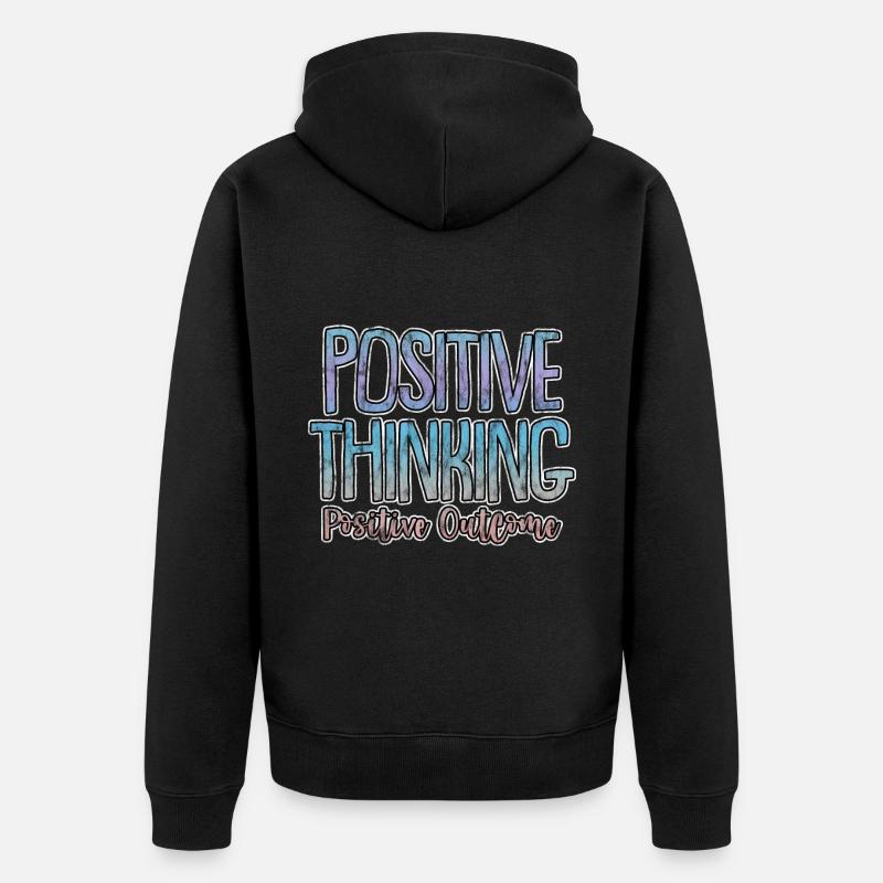 Pensée positive Résultat positif 3 - Veste à capuche bio Premium Unisexe - noir