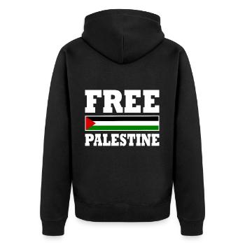 Free palestine - Veste à capuche bio Premium Unisexe - noir - Dos - Nico (187cm)