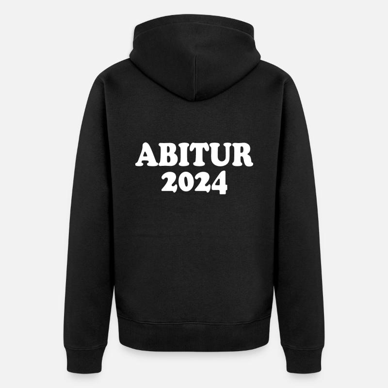 Abitur 2024 - Unisex Premium Bio Zip Hoodie - Schwarz