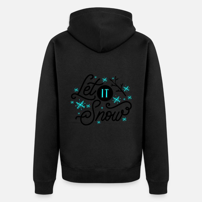 Qu’il neige - Veste à capuche bio Premium Unisexe - noir