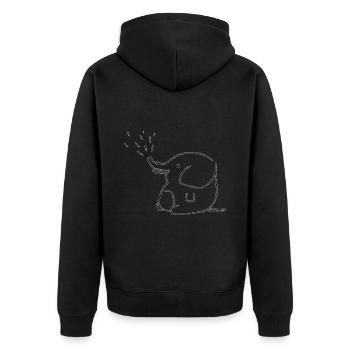 Petit éléphant - Veste à capuche bio Premium Unisexe - noir - Dos - Nico (187cm)