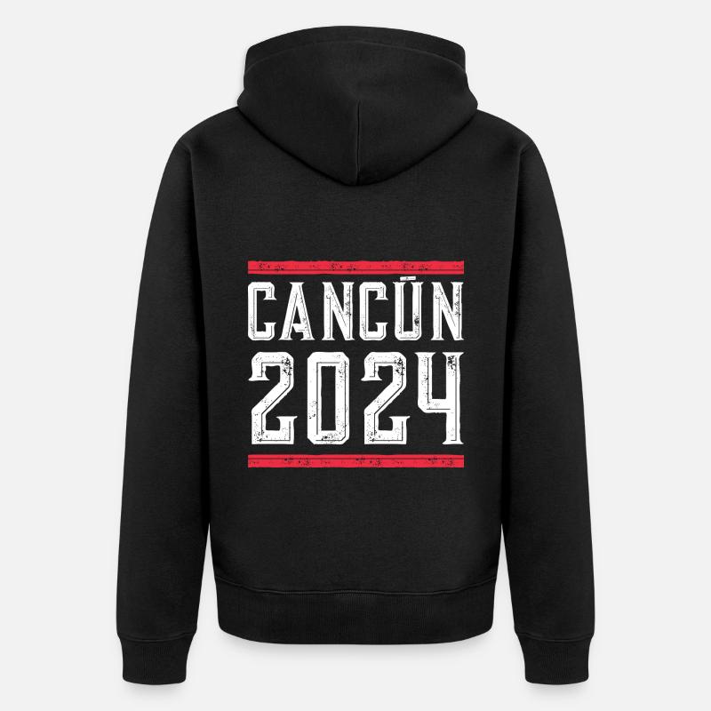 Jours fériés Cancún 2024 - Veste à capuche bio Premium Unisexe - noir