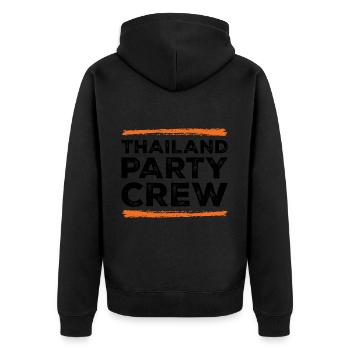 Thailand Party Crew - Unisex Premium Bio Zip Hoodie - Schwarz - Hinten - Nico (187cm)
