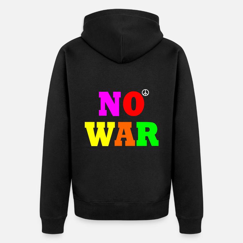 No war - Veste à capuche bio Premium Unisexe - noir