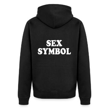 Sex symbol - Veste à capuche bio Premium Unisexe - noir - Dos - Nico (187cm)