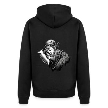 Leprechaun endormi (Leprechaun irlandais) - Veste à capuche bio Premium Unisexe - noir - Dos - Nico (187cm)