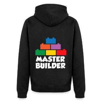 Brick Builder Toys Blocks Clamping Blocks Bricks - Unisex Premium Organic Zip Hoodie - black - Back - Nico (187cm)