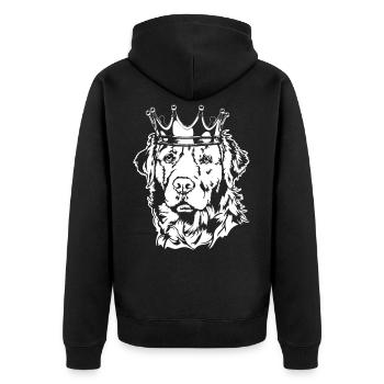 Golden Retriever Crown Dog Dogs Wilsigns - Veste à capuche bio Premium Unisexe - noir - Dos - Nico (187cm)